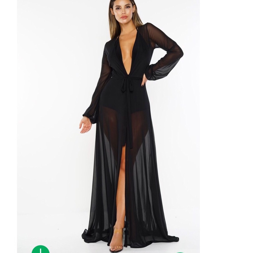Dramatic Mesh Beach Coverup - Picture 7 of 7